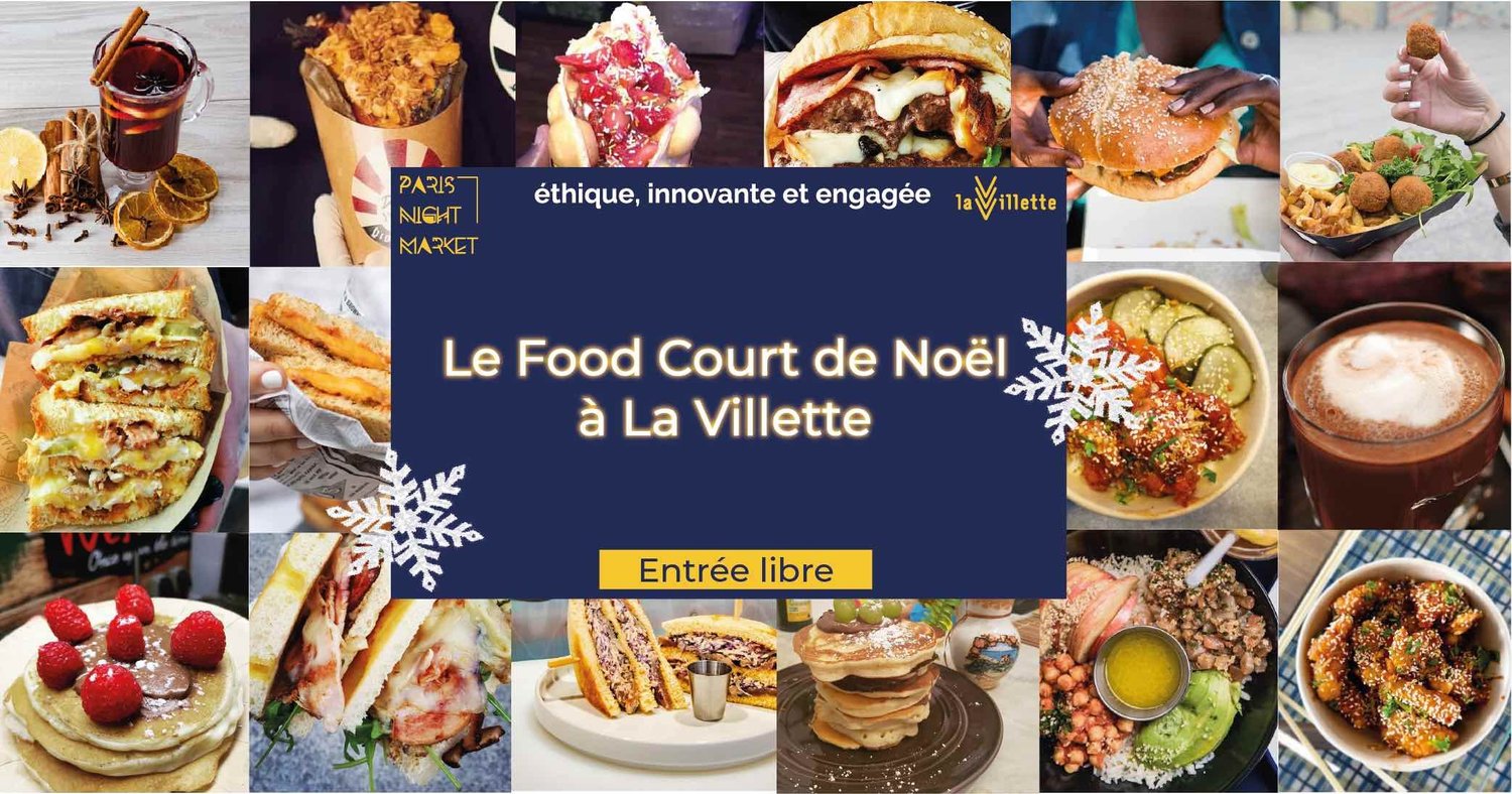 food court de Noël à la villette