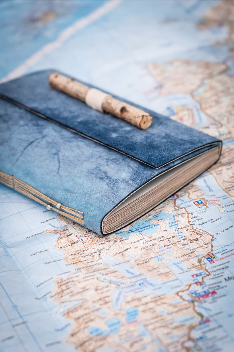 carnet avec map monde
