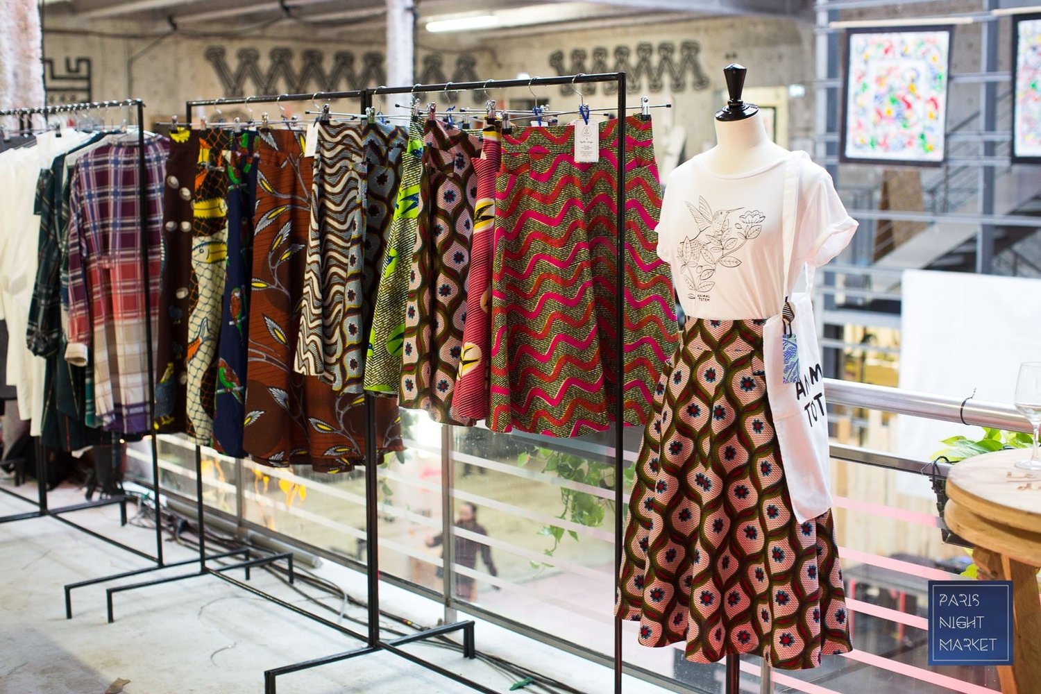 jupes et vêtements en wax