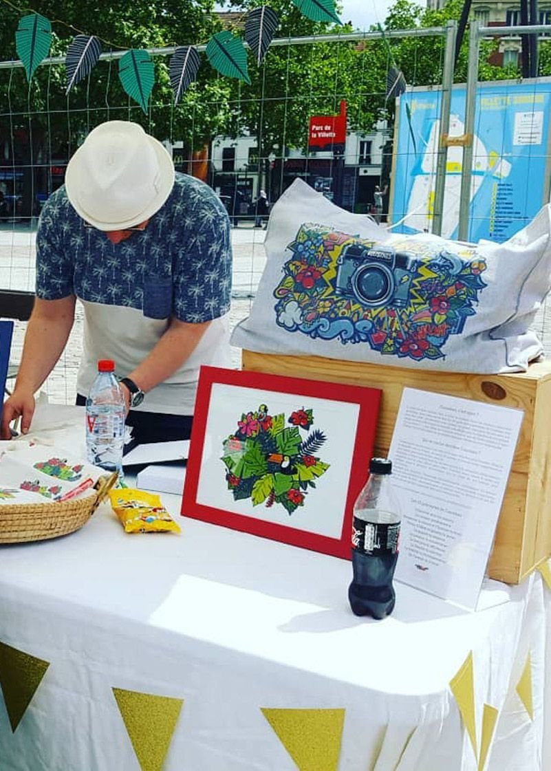 création de tee-shirt et tote bag par les Cousines